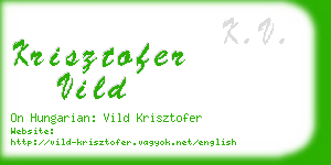 krisztofer vild business card